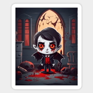 Cute Halloween Vampire Sticker